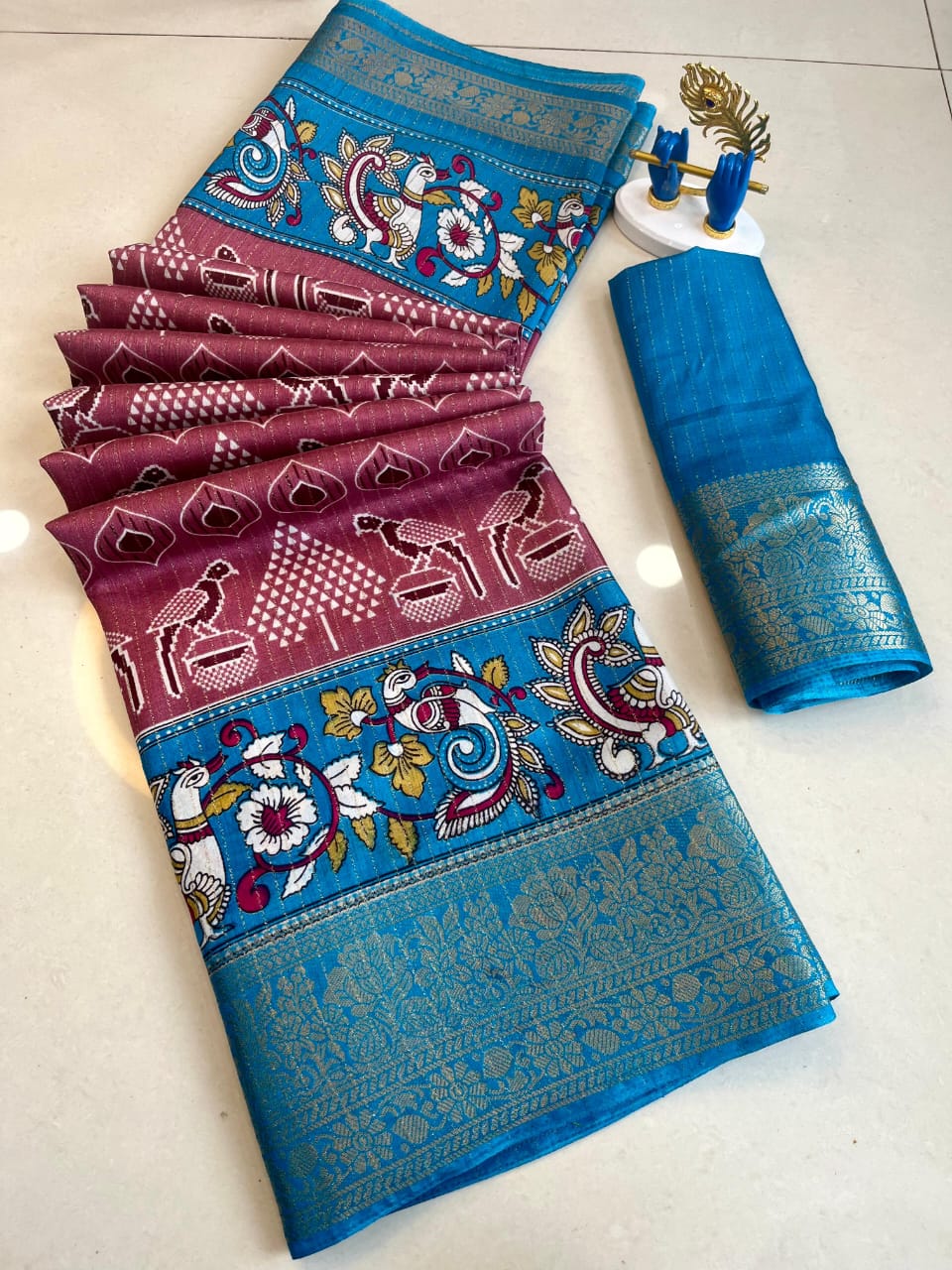 Pure Dola Silk Reco Zari Saree
