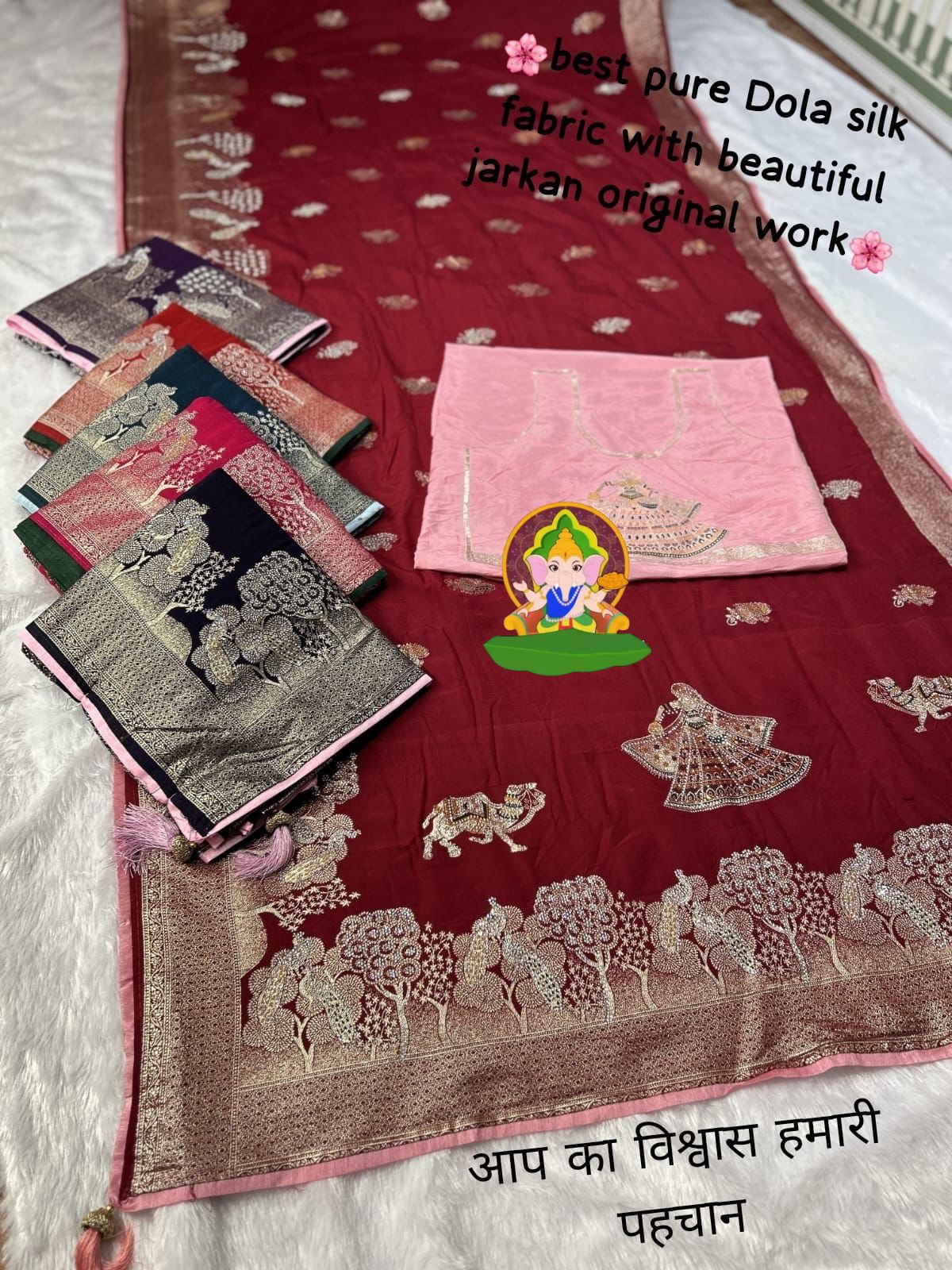 Pure Dola Viscose Meenakari Zecard Weaving