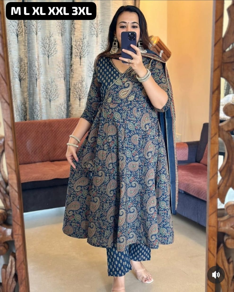 Anarkali Cotton Printed suit