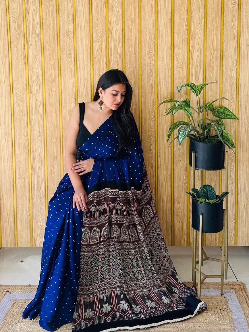 Semi Gajji Silk Soft Saree