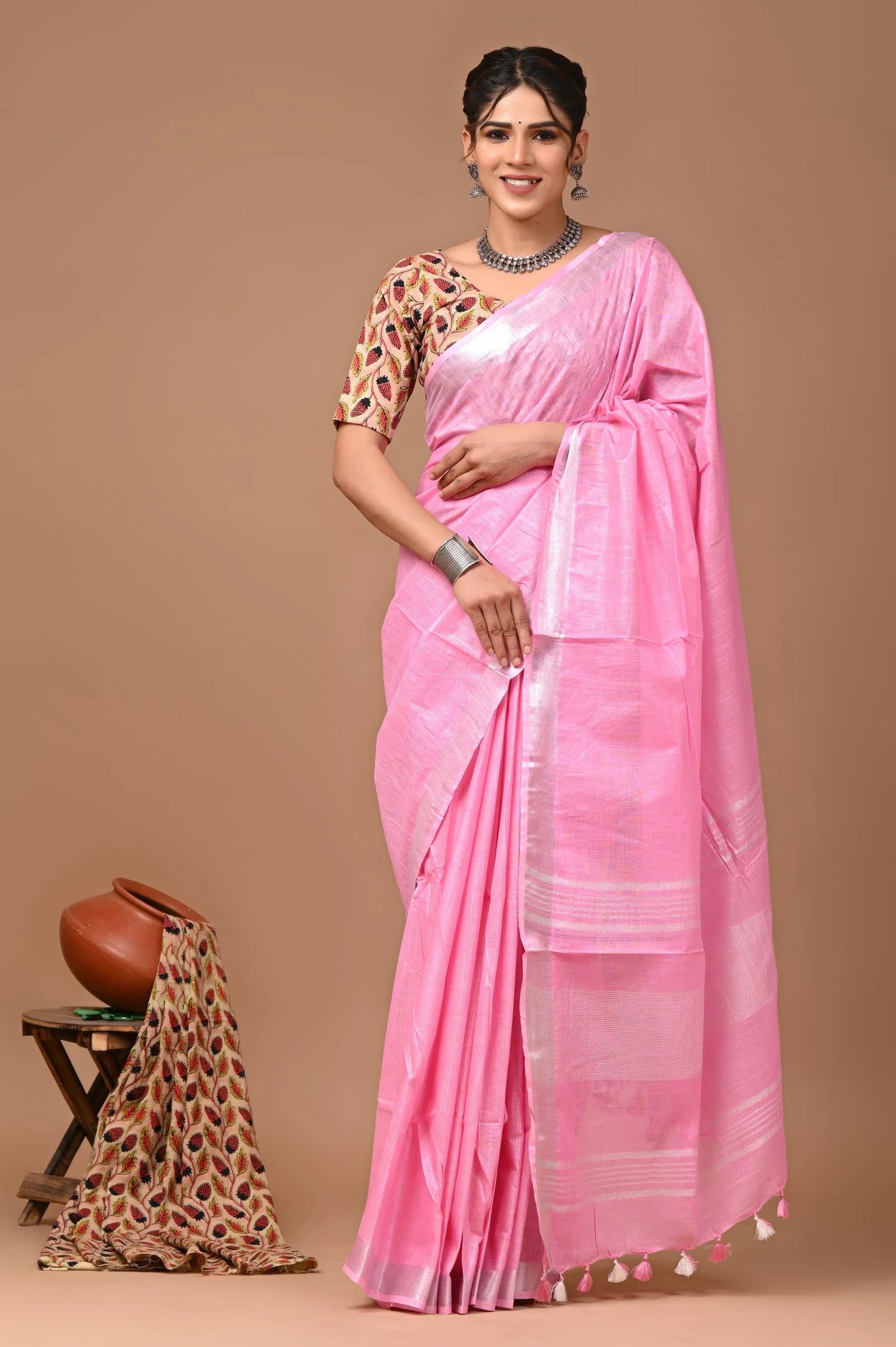 Linen Saree