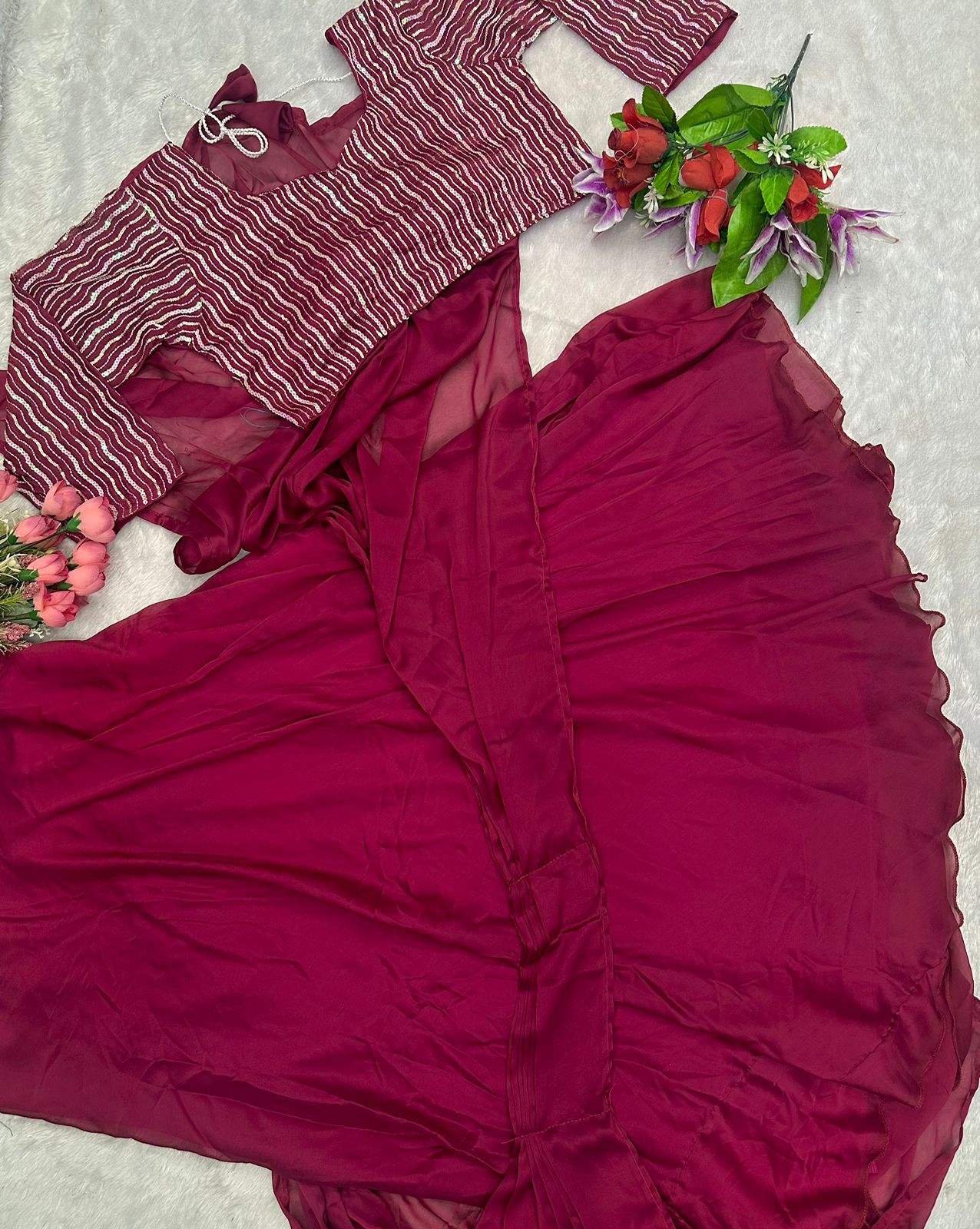 DESIGNER PARTY WEAR LAHENGA  WITH STICH BLOUSE WITH EMBROIDERY CODING WORK