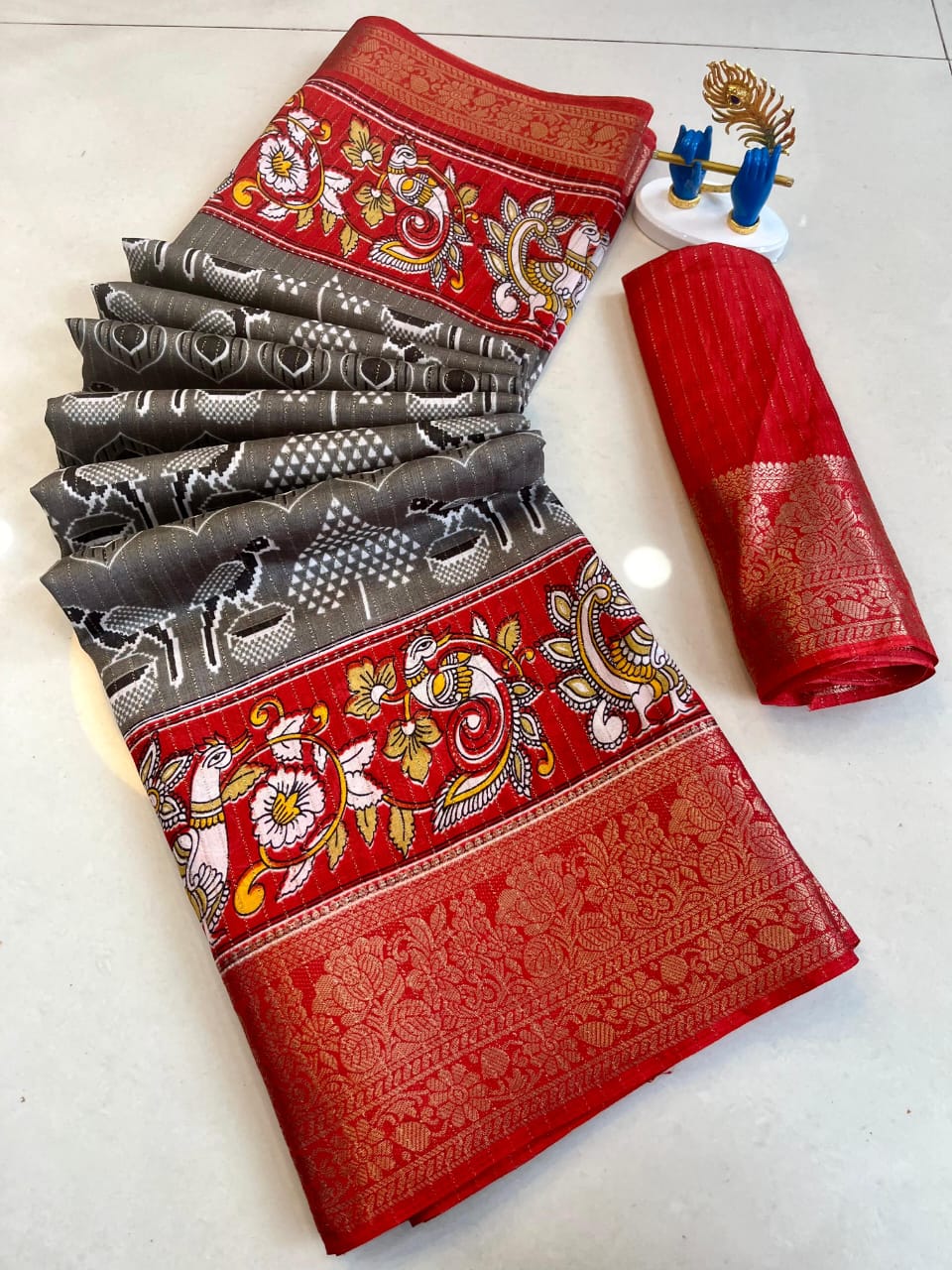 Pure Dola Silk Reco Zari Saree