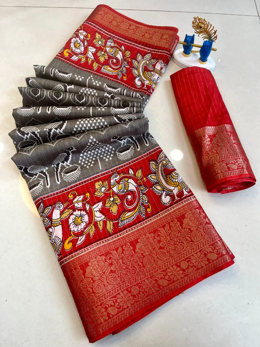 Pure Dola Silk Reco Zari Saree