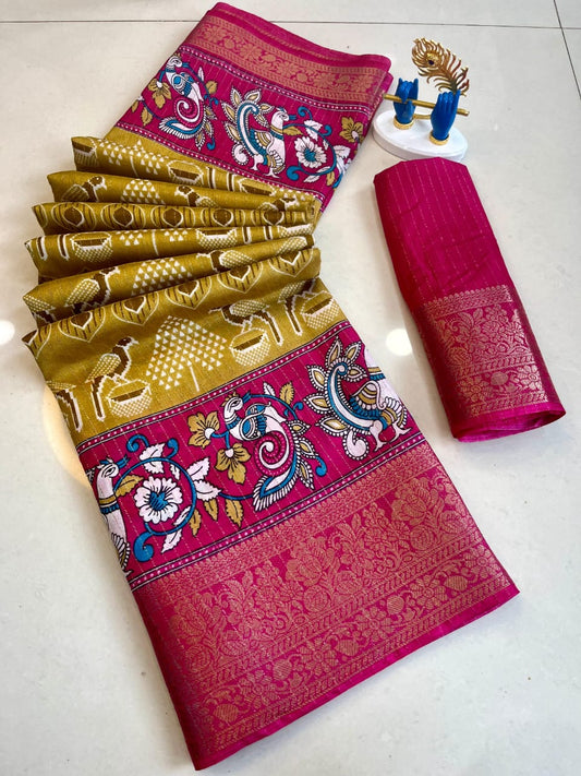 Pure Dola Silk Reco Zari Saree