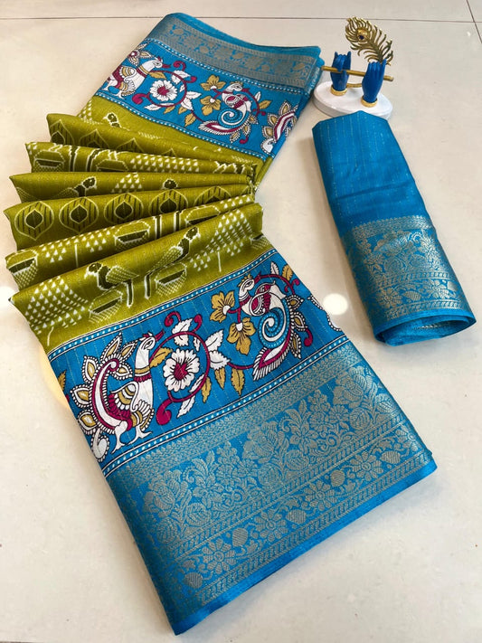 Pure Dola Silk Reco Zari Saree