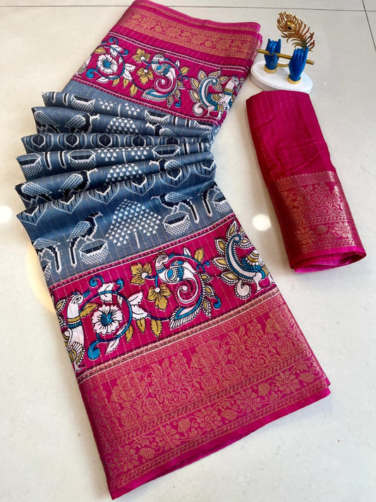 Pure Dola Silk Reco Zari Saree