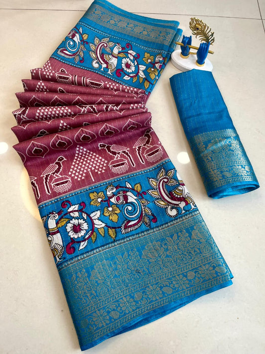Pure Dola Silk Reco Zari Saree