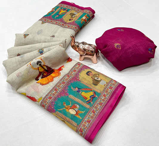 Linen Soft Saree