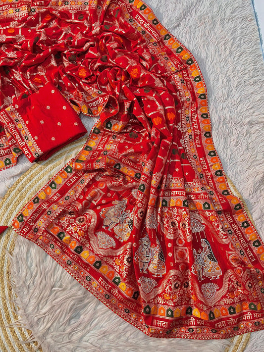 Saubhagyavati Bhava Dola silk