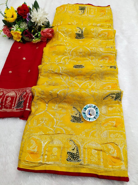 PURE DOLA BANARASI SAREE WEAVING JARI