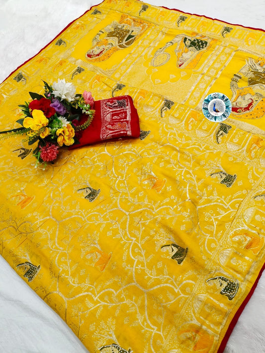 PURE DOLA BANARASI SAREE WEAVING JARI