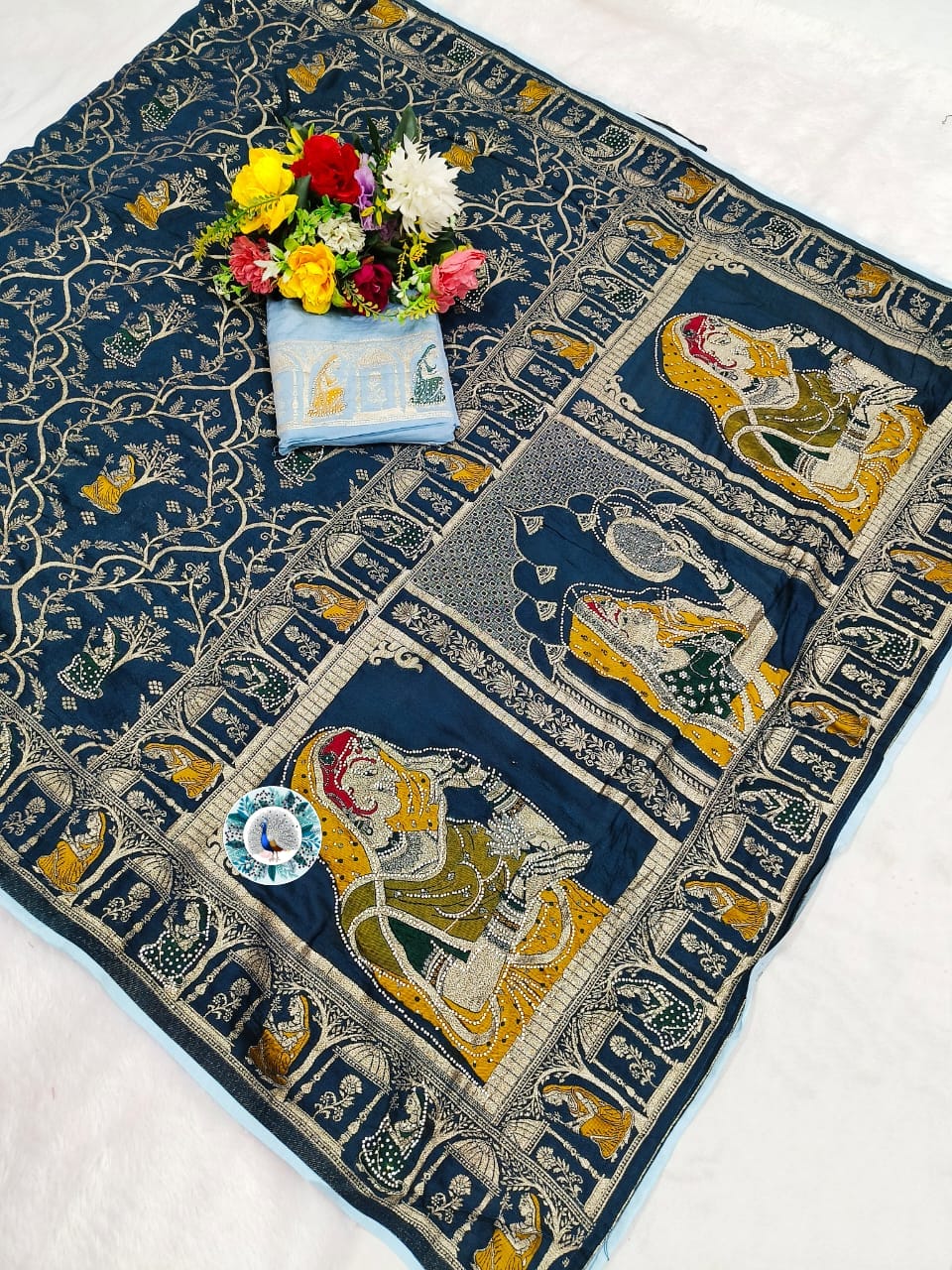 PURE DOLA BANARASI SAREE WEAVING JARI