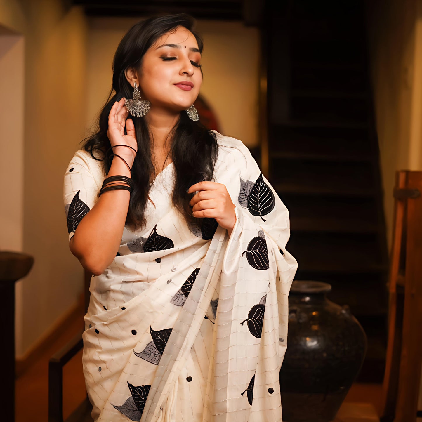 Heavy Lilen Saree