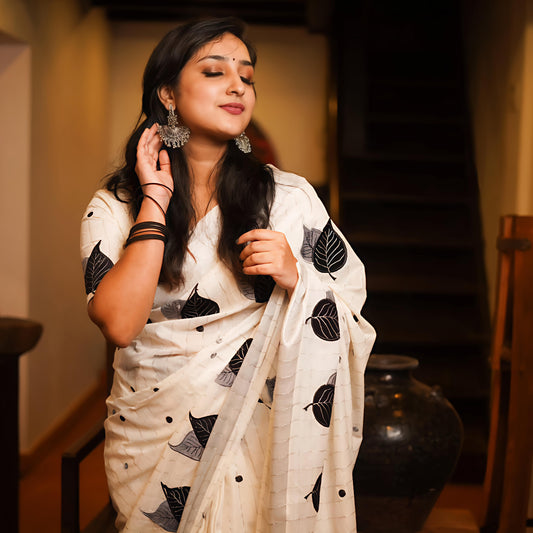 Heavy Lilen Saree