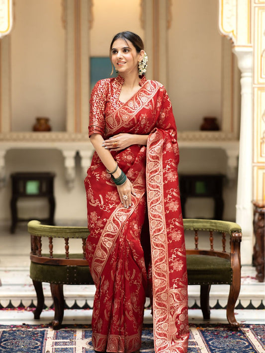 Banarasi soft silk saree