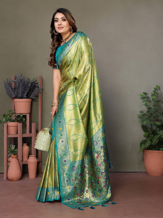 Pure Banarasi tissue silk