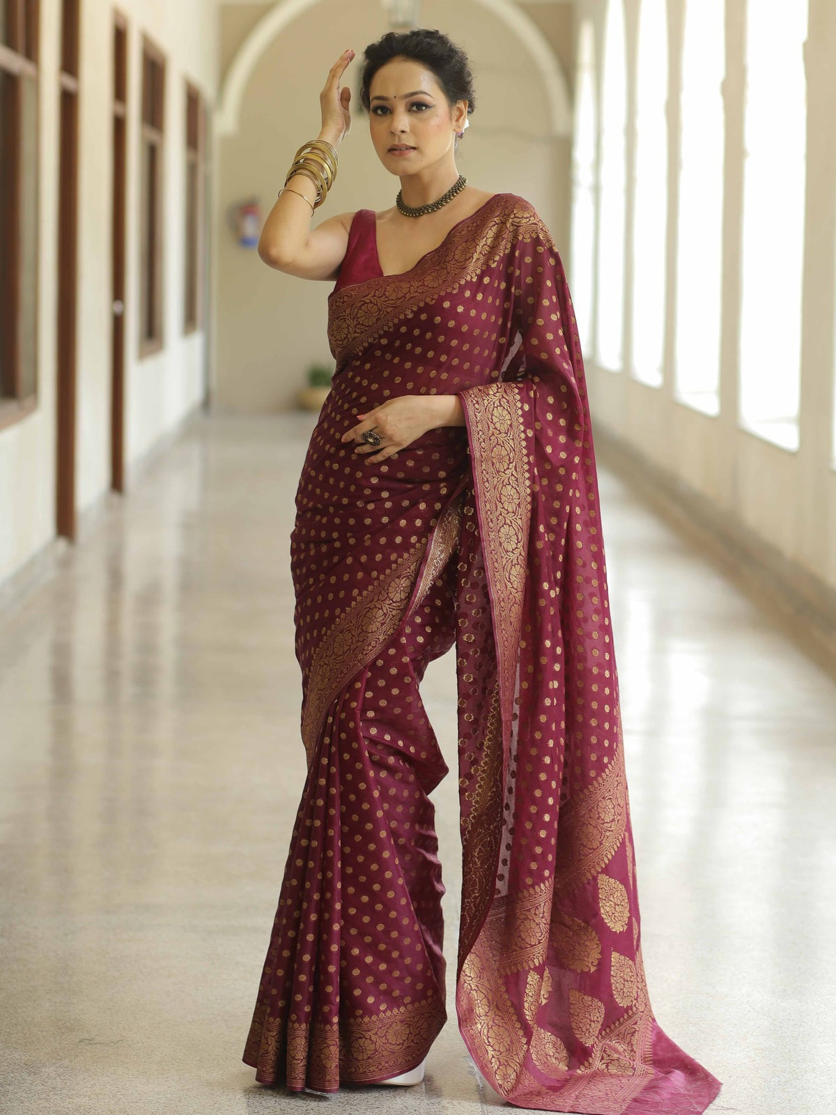 Banarasi soft silk saree