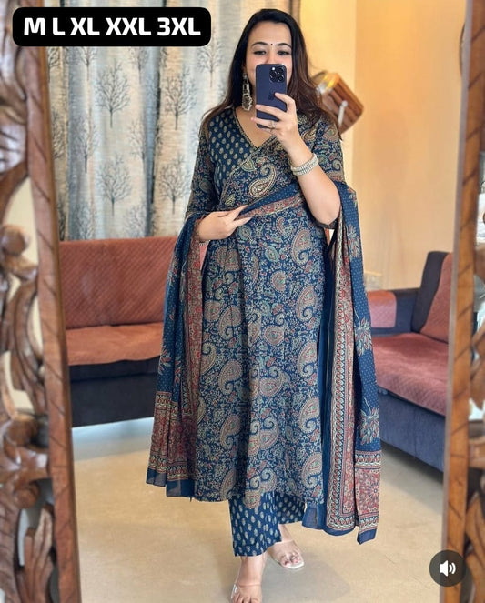 Anarkali Cotton Printed suit