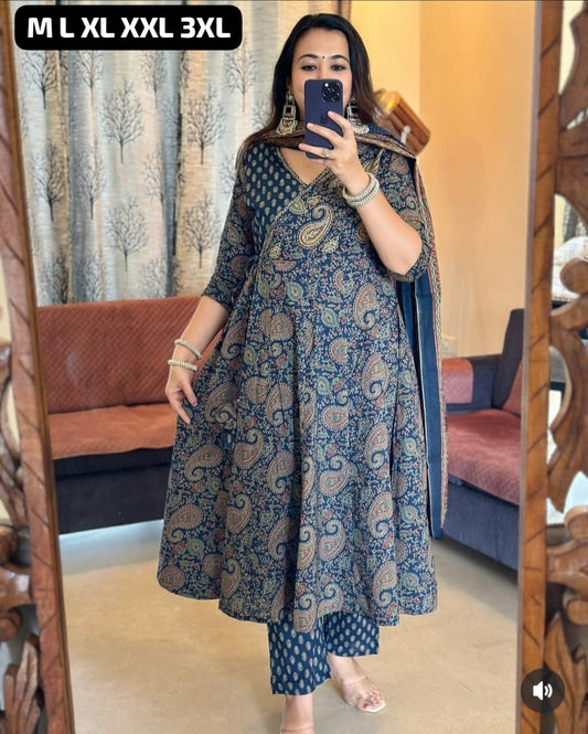 Anarkali Cotton Printed suit